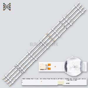 LED подсветка Samsung UE43T5300AU / UE43N5300AU / UE43N5500AU / UE43J5200AU / UE43N5000AU / UN43J520 фото 2