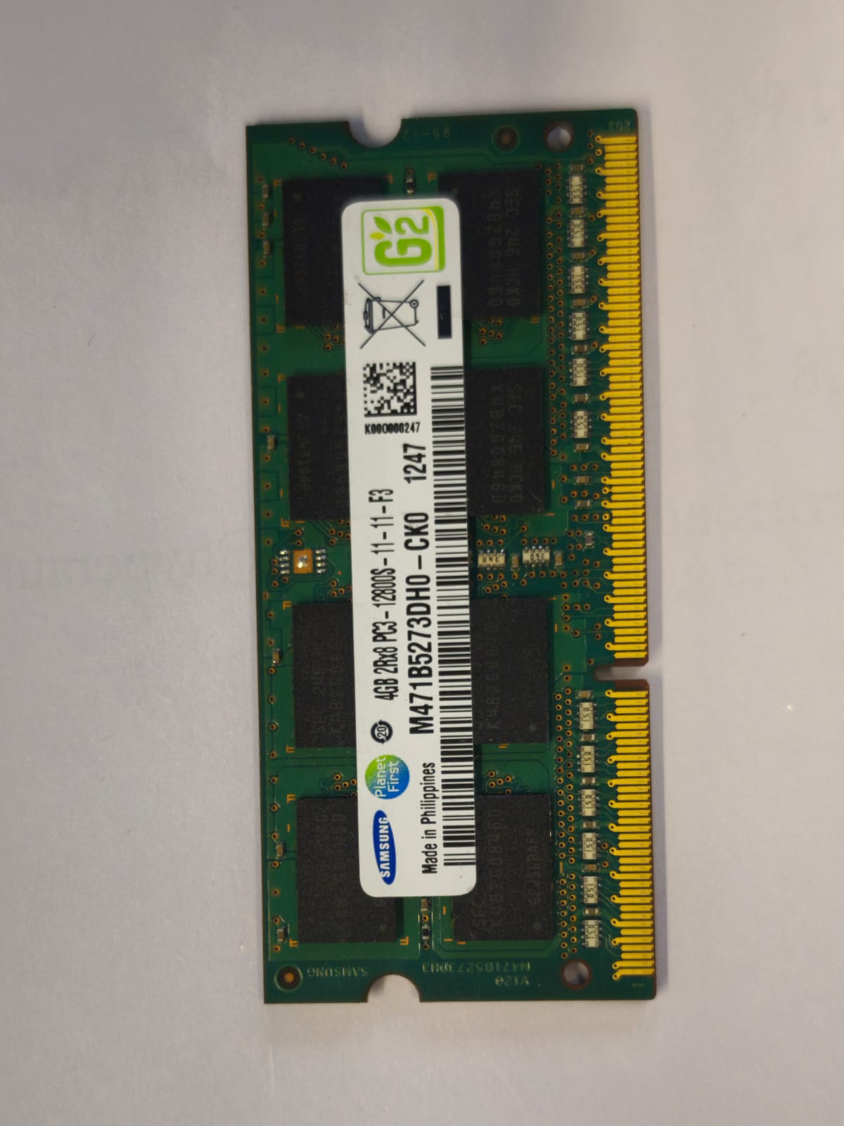 Оперативная память Samsung 4GB DDR3 1600MHz SO-DIMM M471B5273DH0-CK0 для ноутбука фото 1