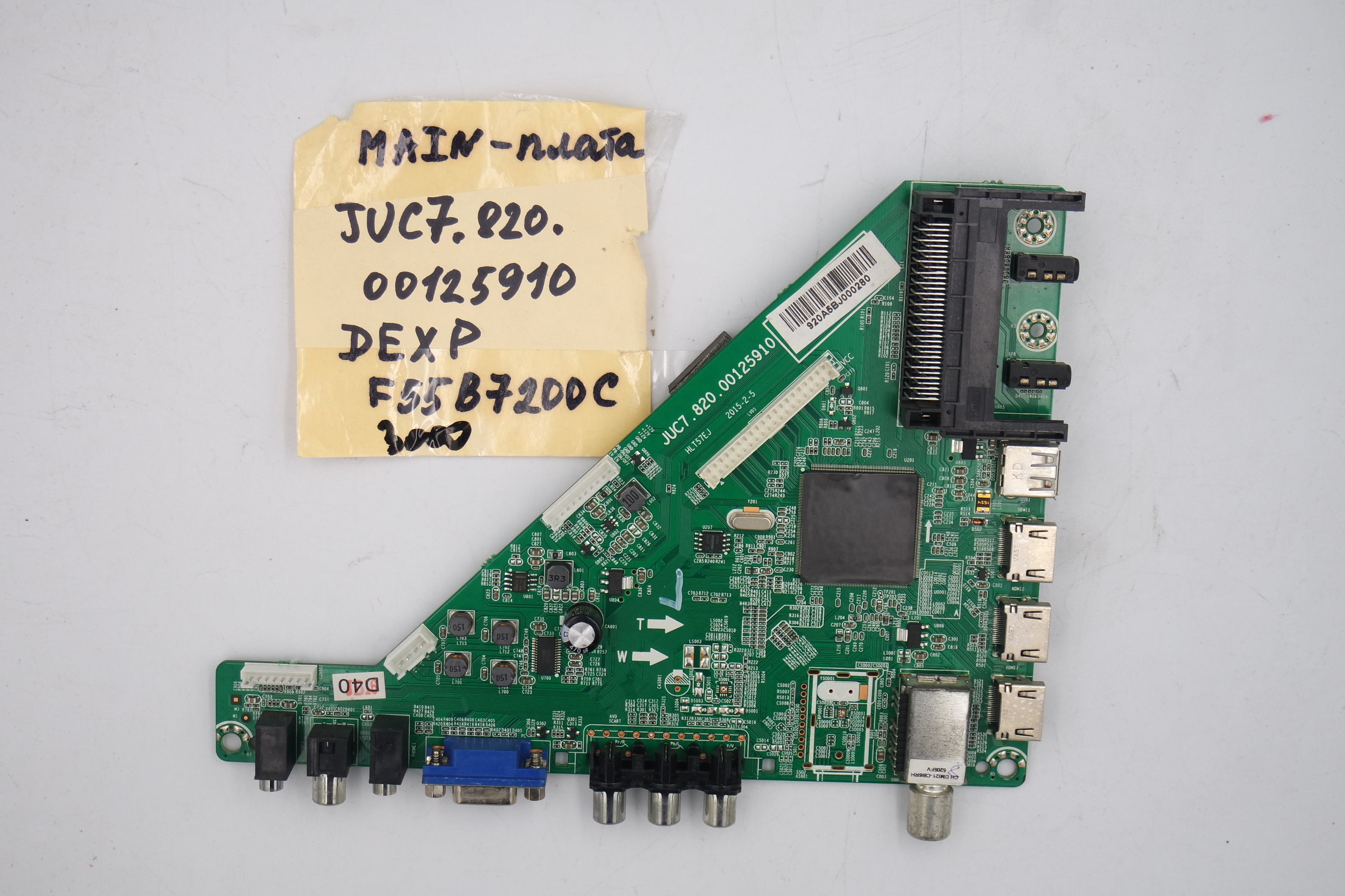 MAIN основная плата JUC7.820.00125910 Dexp F55B7200C фото 1