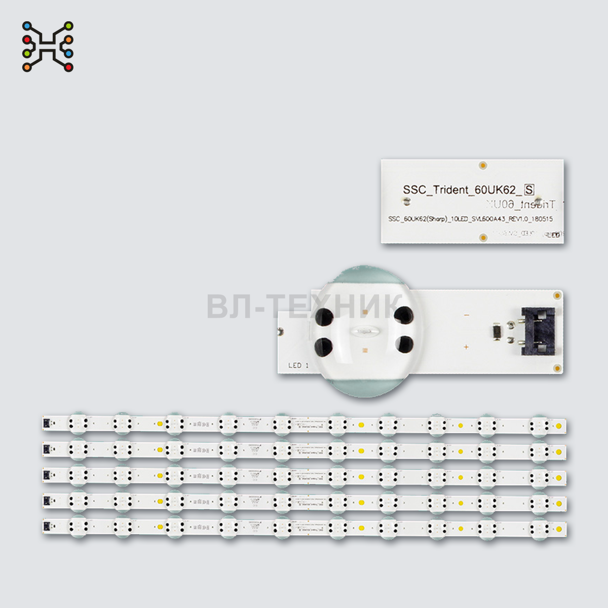 LED подсветка LG 60UK6200PLA / 60UK6090PUA / 60UK6300PLB / 60UK6470PLC / 60UM7100PLB / 60UN71006LB — фото 1