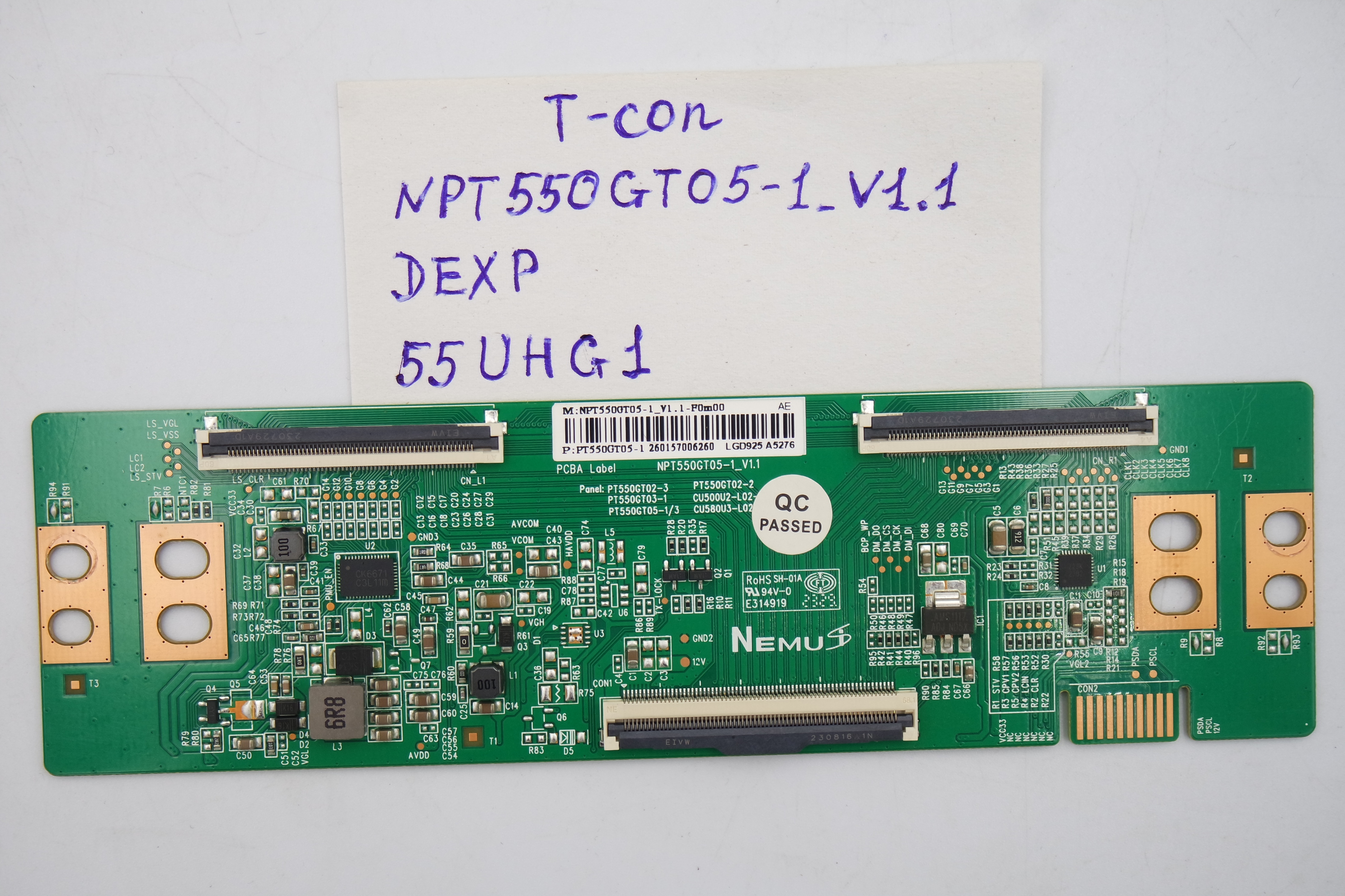T-CON плата NPT550GT05-1_V1.1 DEXP 55UHG1 фото 1