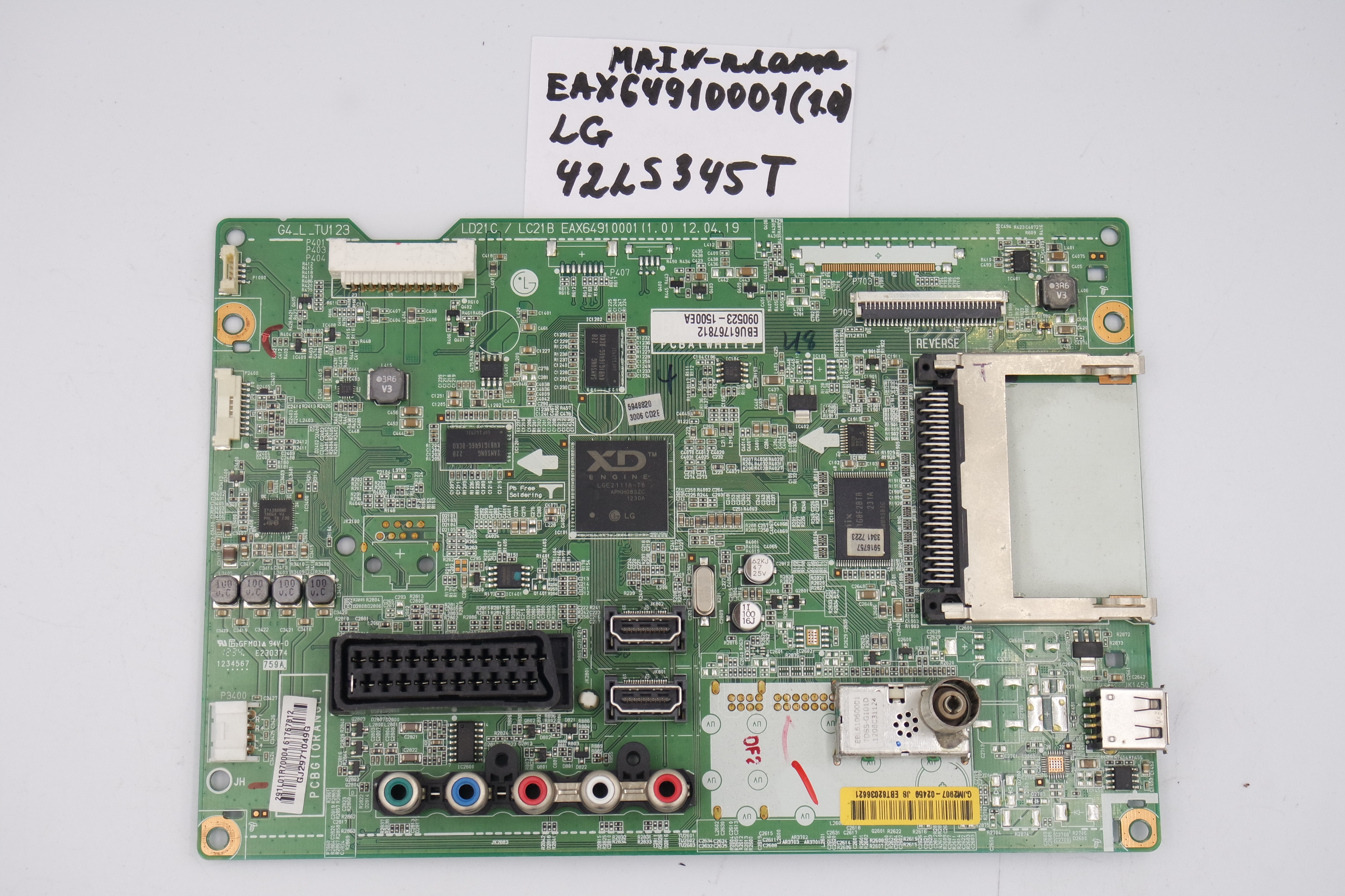 MAIN основная плата EAX64910001 (1.0) LG 42LS345T фото 1