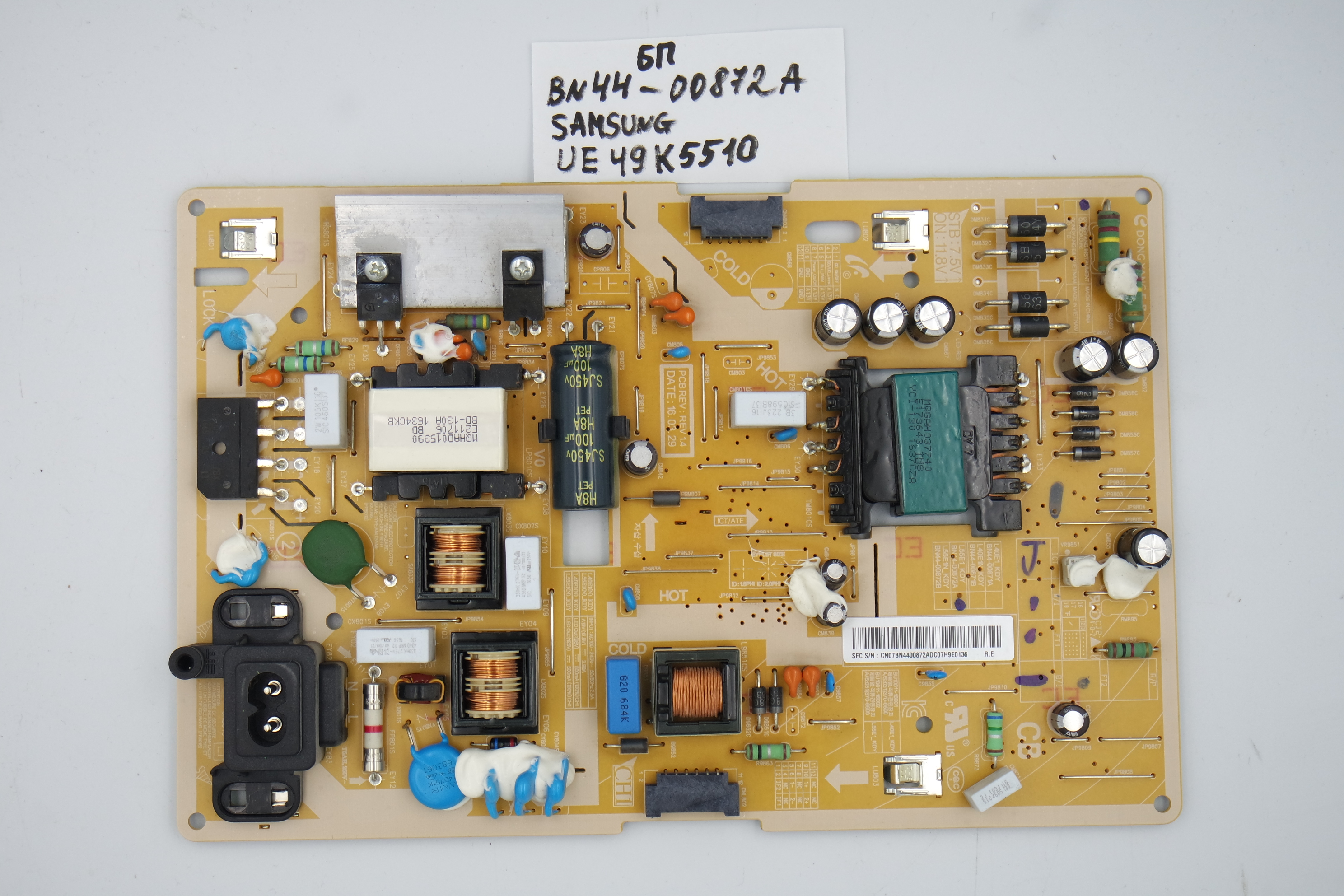 Блок питания  BN44-00872A Samsung UE49K5510 фото 1