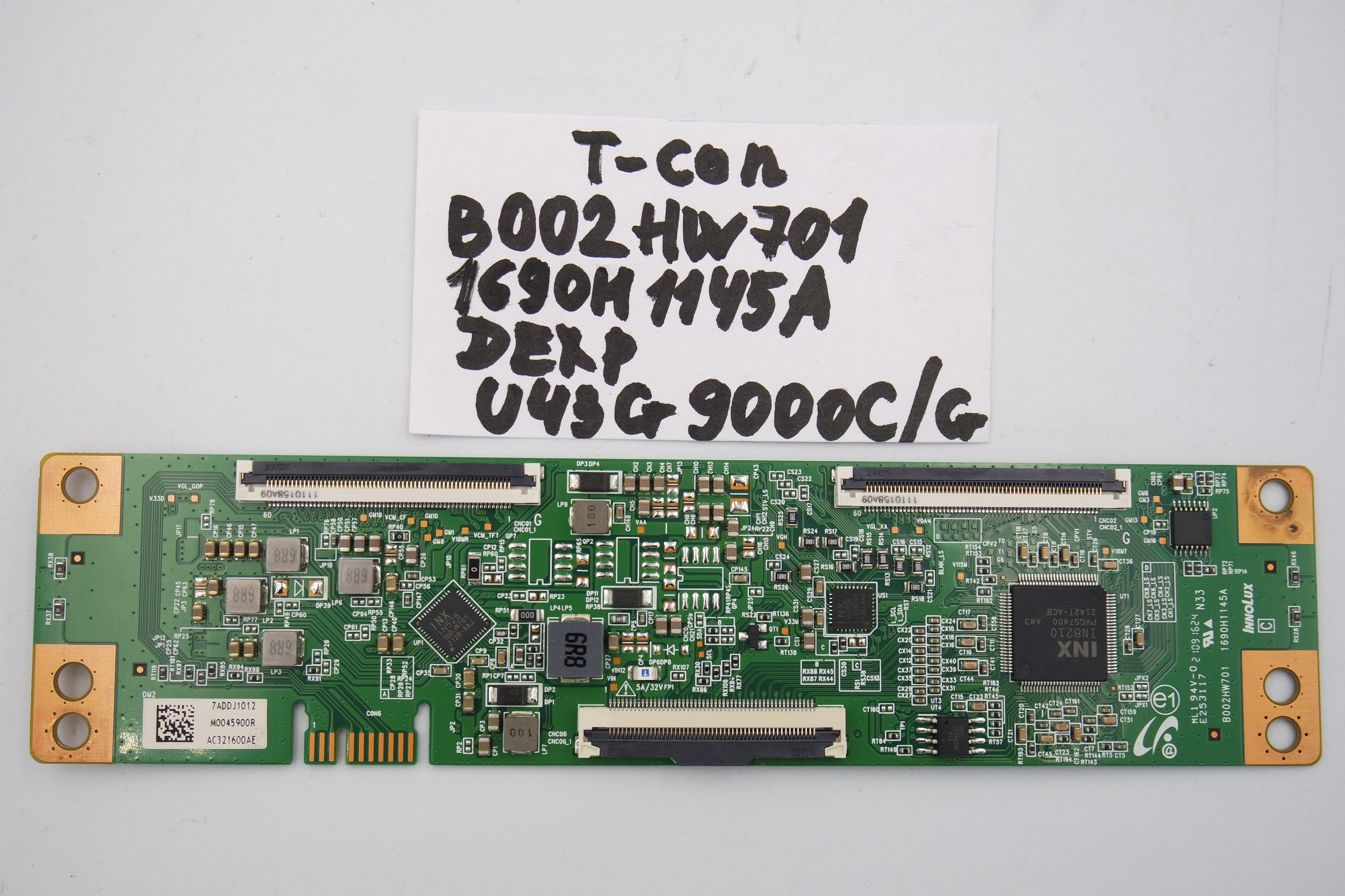 T-CON плата B002HW701 1690H1145A Dexp U43G9000C/G фото 1