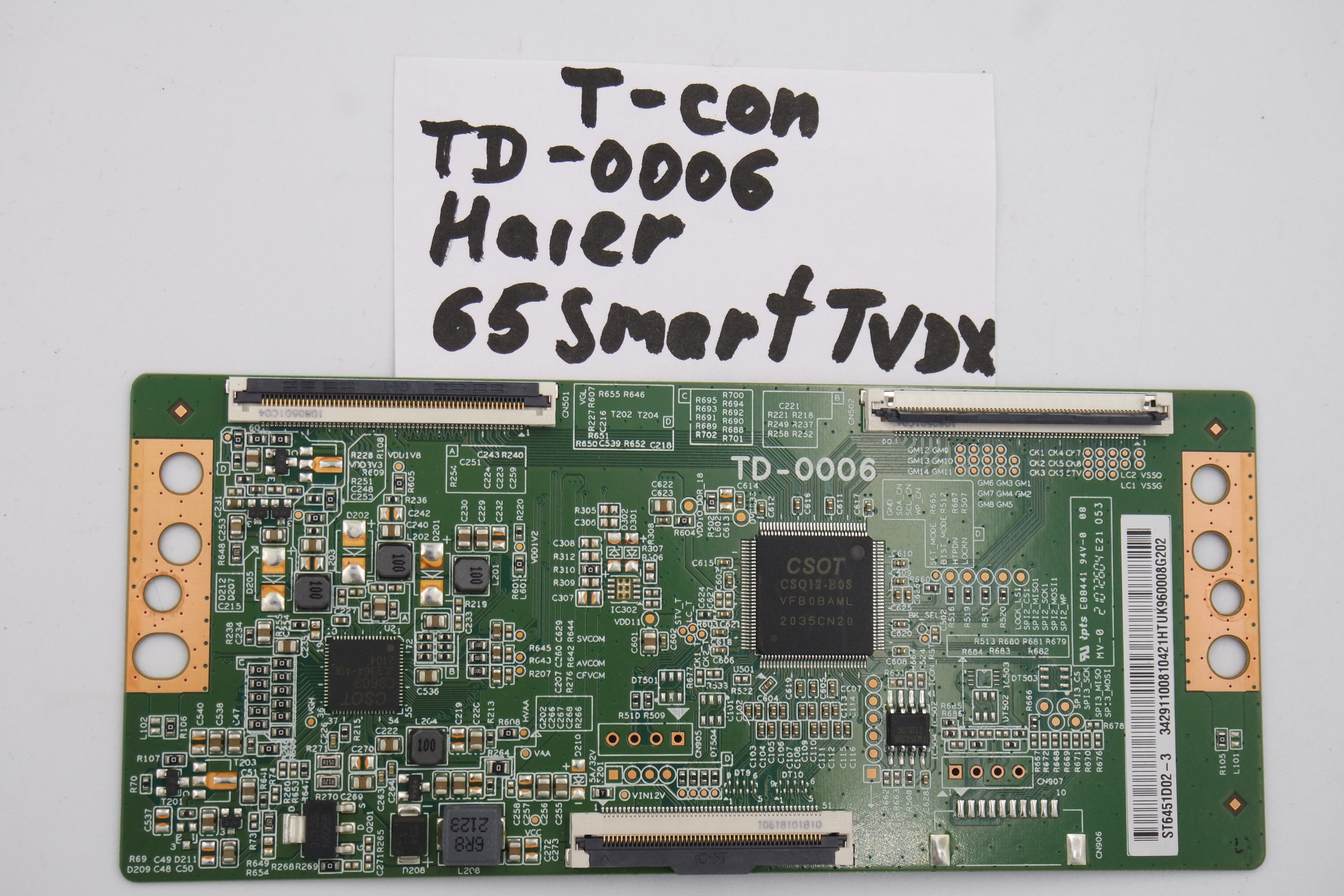 T-CON плата TD-0006 HAIER 65 SMART TV DX фото 1
