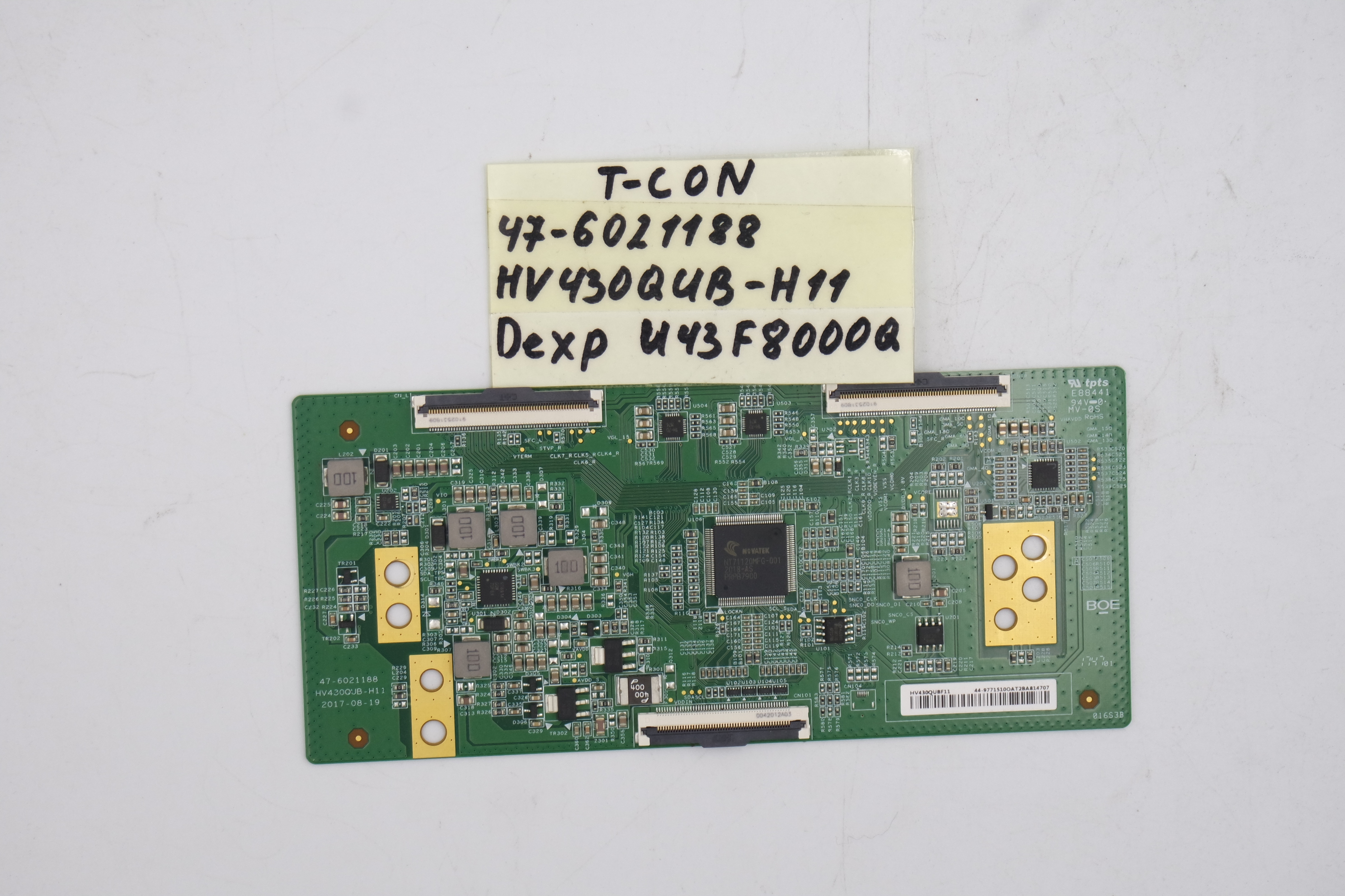 T-CON плата 47-6021188 HV430QUB-H11  DEXP U43F8000Q фото 1