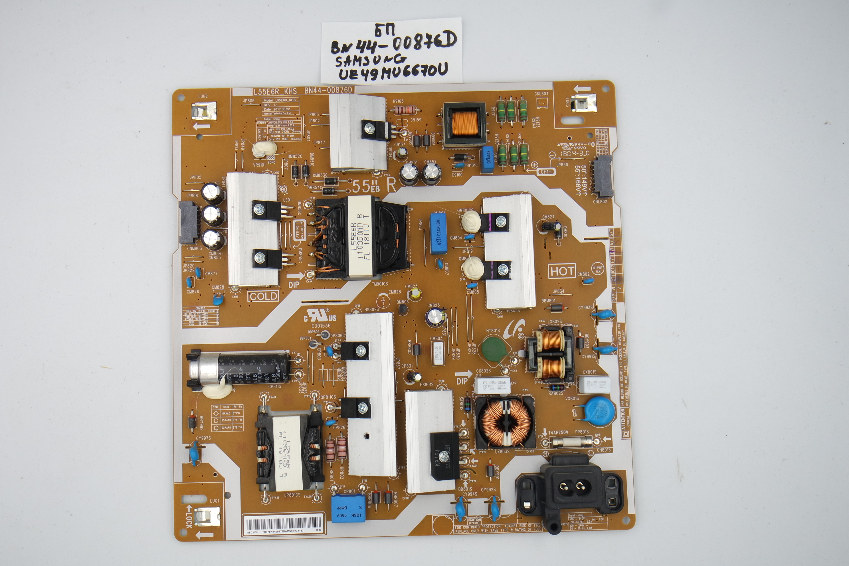 Блок питания BN44-00876D Samsung UE49MU6670U фото 1