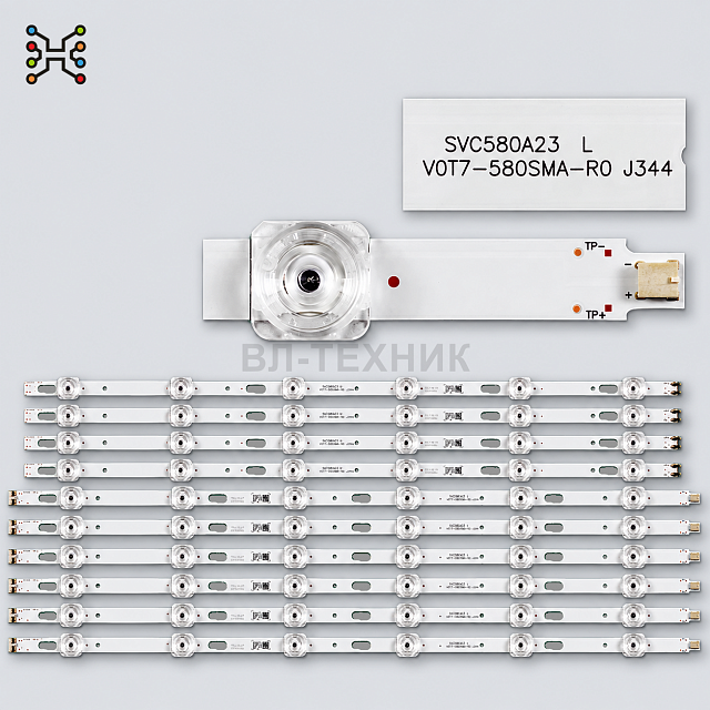 LED подсветка Samsung UE58TU7100U / UE58TU7160U / UE58AU7160U / UE58AU7570 / UE58CU7100 / UA58AU7000