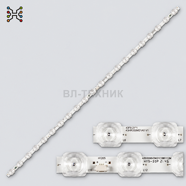 LED подсветка TCL 43P725 / 43P725N / 43P615 / 43P610K / 43P611 / 43P616 / 43P617K / 43P618 / 43P722