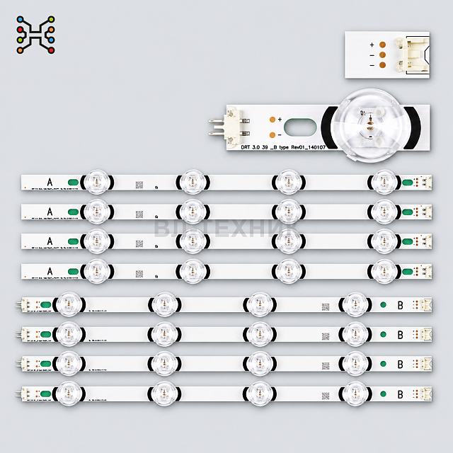 LED подсветка LG 39LB561V / 39LB650V / 39LB580V / 39LF5610 — DRT 3.0 39 A+B, 8 частей / 4 пары, 32 L