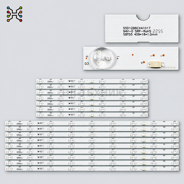 LED подсветка Sony KD-55XE9005 / KD-55X9000E / XBR-55X900E / XBR-55X905E, SBT55 / 55039D715SN0L / 55