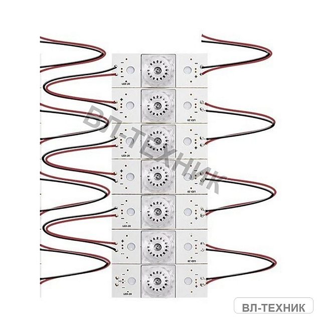 LED подсветка универсальная 7 LED квадратные линзы 6V 2W, 7 LED квадратные линзы 6V 2W, сверять по ф