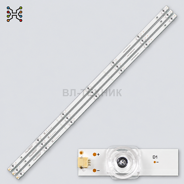 LED подсветка Toshiba 43L5069, DEXP F43E8000H / U43D9100H, Hisense 43A3F / 43L1F / 43B6700PA / H43A5