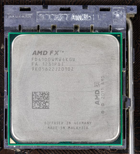 Процессор AMD FX-4100 AM3+, 3,6 ГГц, 4 ядра, 4 потока.