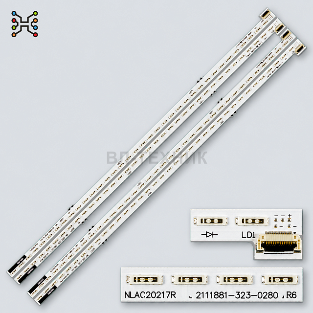 LED подсветка Sony KDL-55W900A / KDL-55W905A / KDL-55W700A / KDL-55W905B, NLAC20217L/R, 2L+2R, синяя