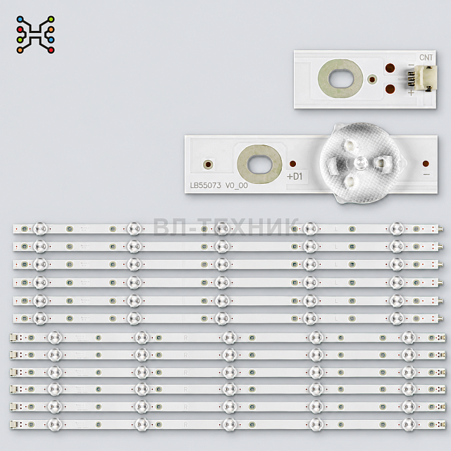 LED подсветка Philips 55PUS6162 / 55PUS6212 / 55PUS6253 / 55PUS6260 / 55PUS6262 / 55PUS6272 / 55PUS6