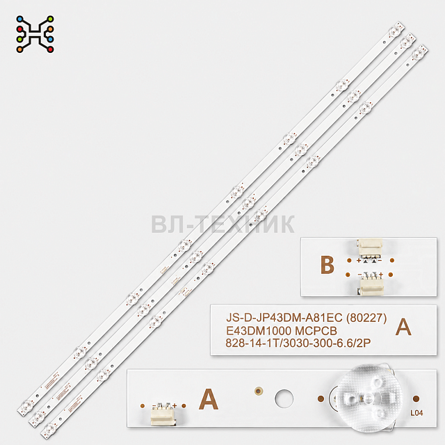 LED подсветка LC55ST3000U LC43ST3000F LC32ST3001W LC32LT0010W - JS-D-JP43DM-A81EC, JS-D-JP43DM-B82EC