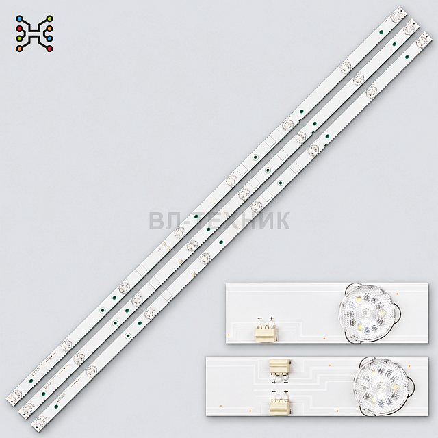 LED подсветка Akai UA43EK1100US / E43DU1000 / CTV431T SMART CURVED / Liberty LD-4316 / LD-43168 / LD
